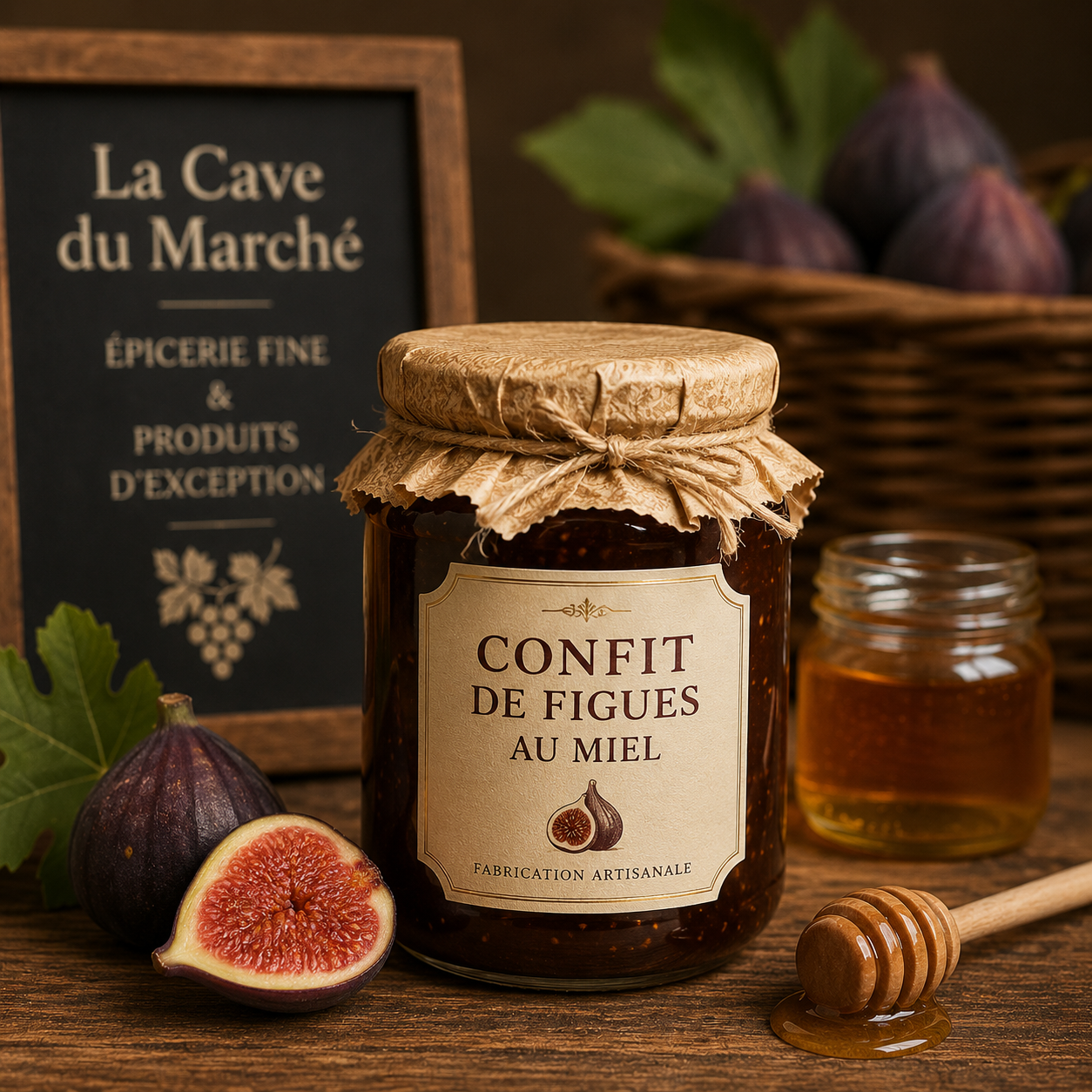 Confit de figues au miel