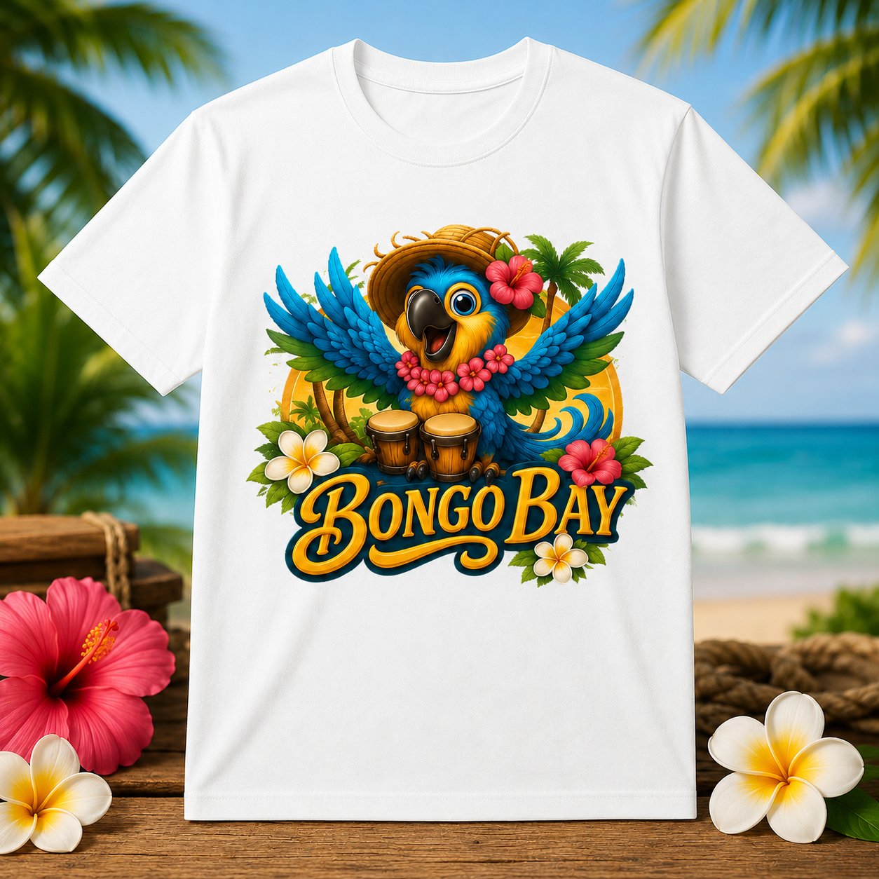 Tee shirt Bongo Bay COCO blanc