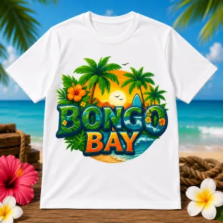 Tee shirt Bongo Bay BEACH blanc