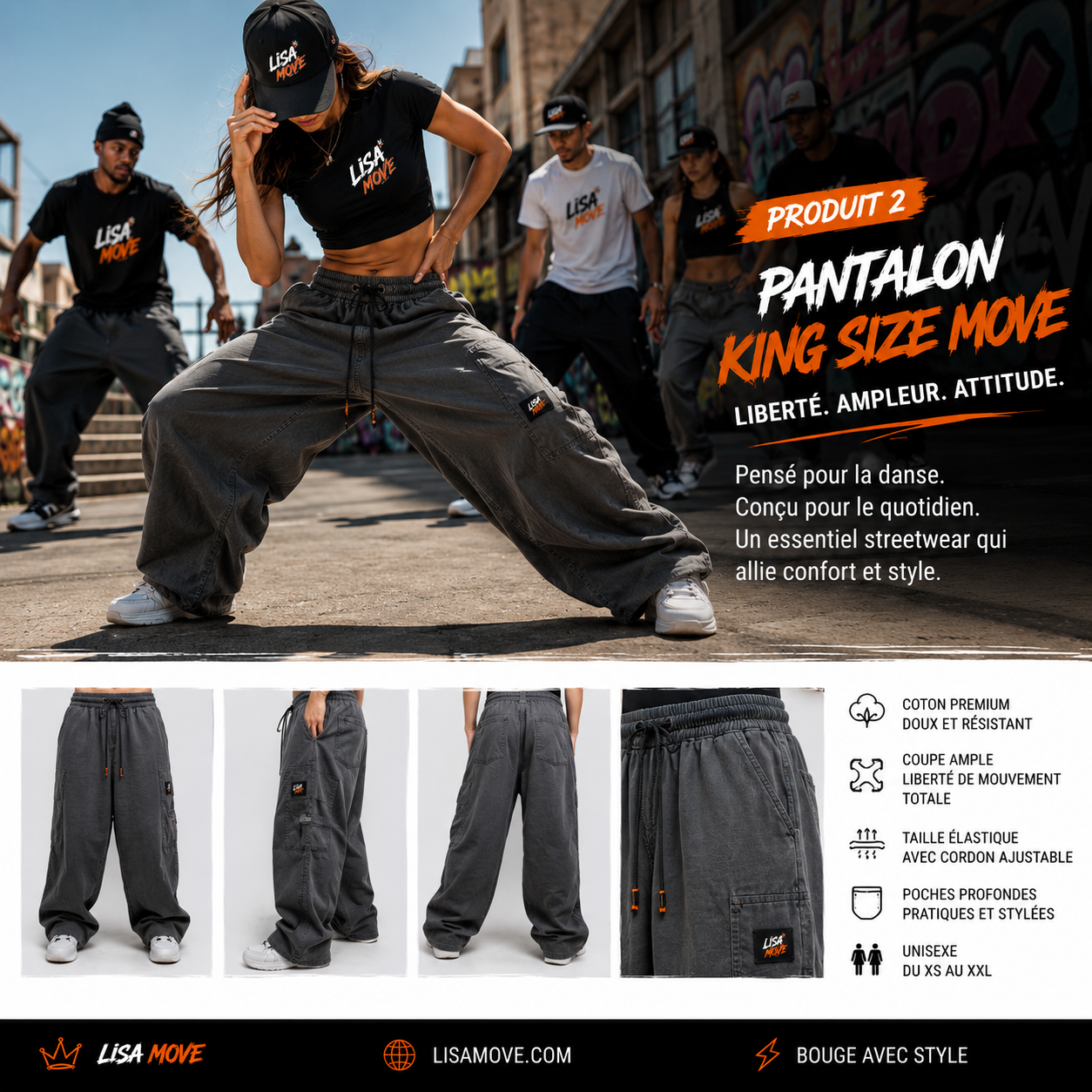 Pantalon king size Move