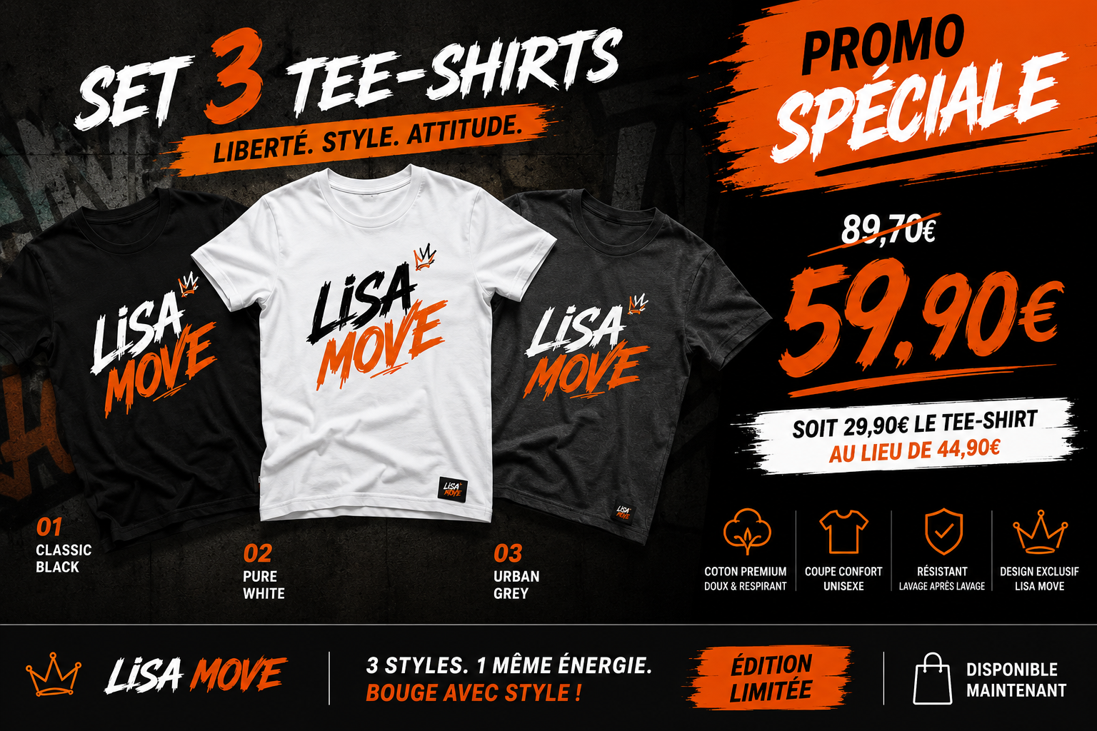 Set promo 3 tee shirts