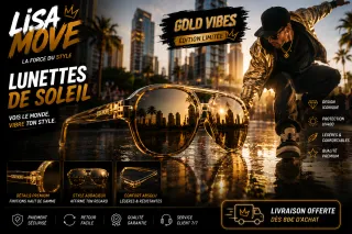 Lunettes de soleil Gold vibes