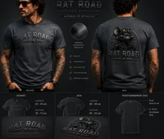 Tee shirt 11 antracite métalisé
