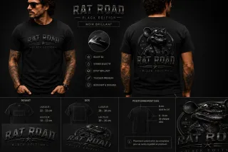 Tee shirt 14 noir brillant