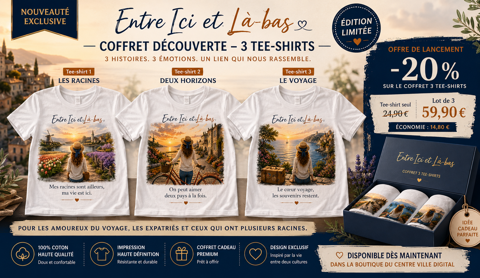 set de 3 tee shirts