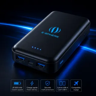 Batterie externe - 10,000 mAh